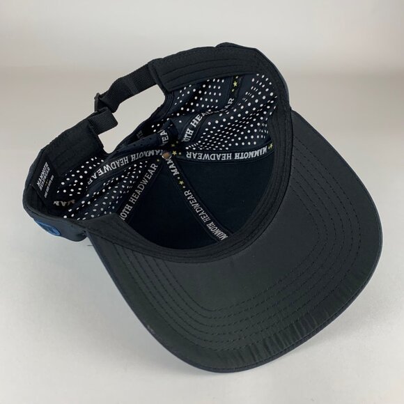 Mammonth Headwear Mens Black Strapback Adjustable Hat - Picture 4 of 5